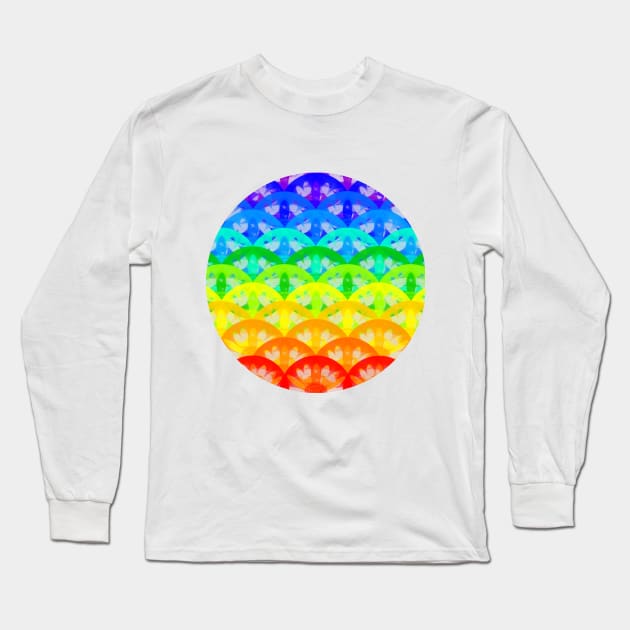 Flower of Life - Chakra / Rainbow Colors Long Sleeve T-Shirt by DesignBySMYRNA